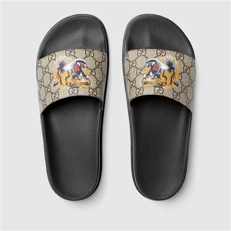 cheap gucci slides tiger boys|Gucci slides size 13.